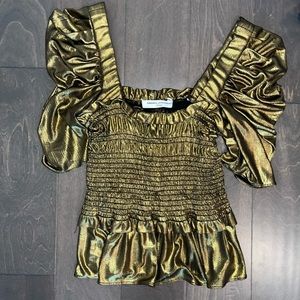 Amanda Uprichard gold top